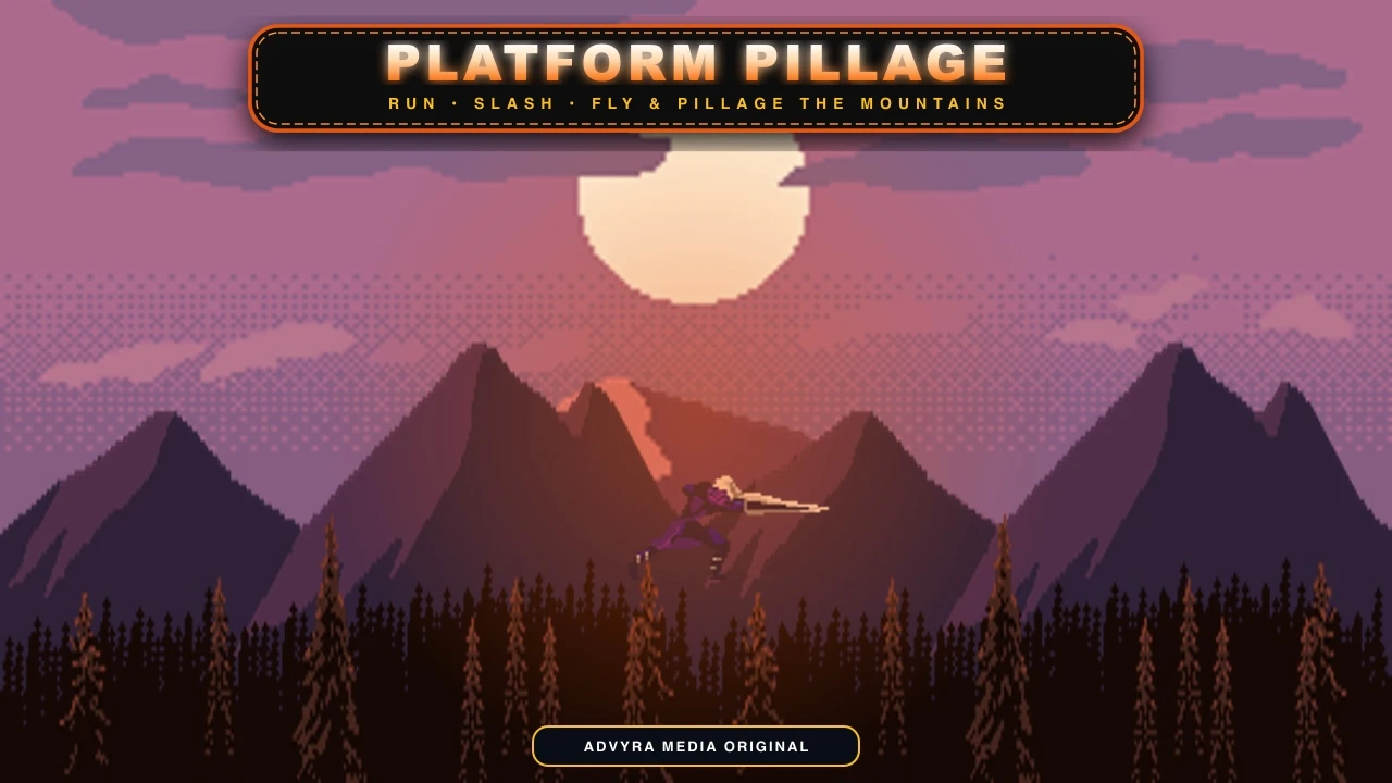 Platform Pillage — 2D Mountain Runner browser game